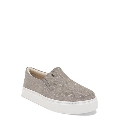 Tênis Slip On Shiny Lizard Brilho Cinza