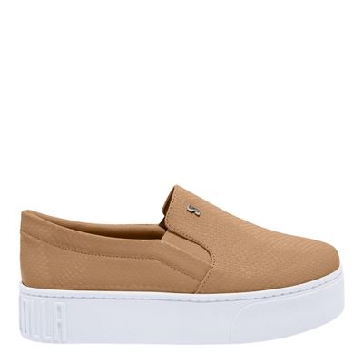 Tênis Slip On Salamanca Bege Sola Alta