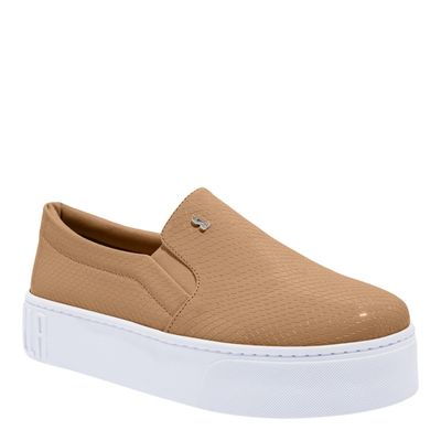 Tênis Slip On Salamanca Bege Sola Alta