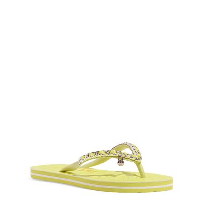 Chinelo Flip Flop Matelassê Tiras Corrente Verde Siciliano