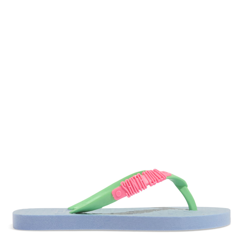 Chinelo Flip Flop Borracha Bolinhas Tiras Finas Lilás