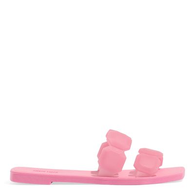 Rasteira Borracha Rosa Chiclete