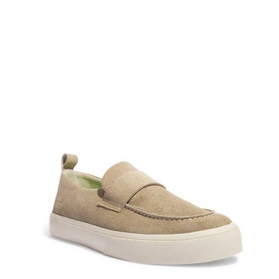 Mocassim Masculino Couro Camurça Bege