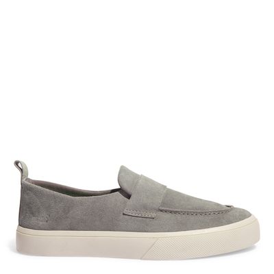 Mocassim Masculino Couro Camurça Cinza