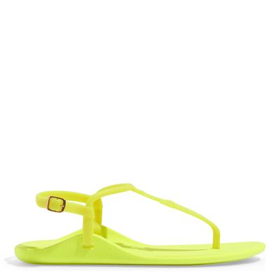 Rasteira Borracha Amarelo Lime Fluor