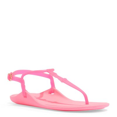 Rasteira Borracha Rosa Chic Jelly