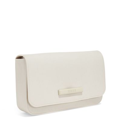 Bolsa Borracha Off White Alça Transversal