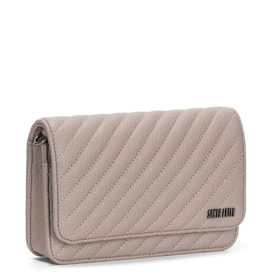 Bolsa Pequena Material Floater Bege Acizentado Alça Transversal