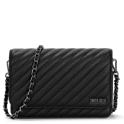 Bolsa Pequena Material Floater Preta Alça Transversal