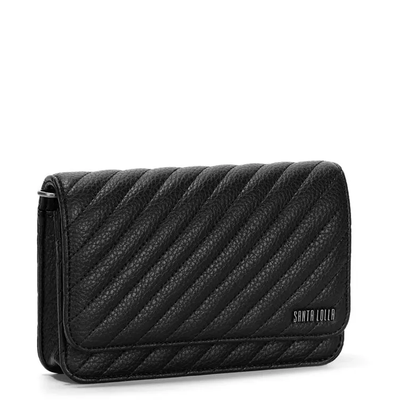 Bolsa Pequena Material Floater Preta Alça Transversal