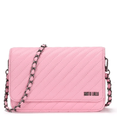 Bolsa Pequena Material Floater Rosa Alça Transversal