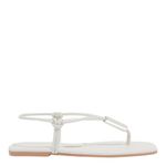 Rasteira Napa Soft Off White Bico Quadrado - Santa Lolla