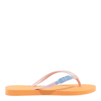 Chinelo Flip Flop Borracha Laranja Neon