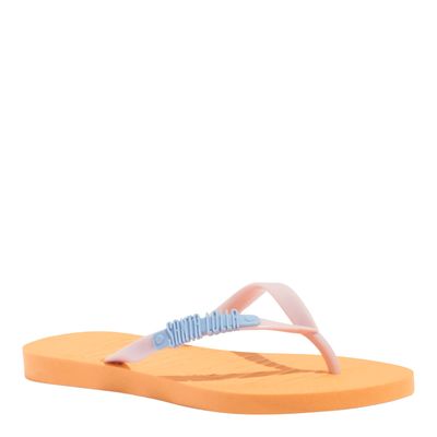 Chinelo Flip Flop Borracha Laranja Neon