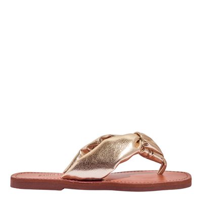 Rasteira Ecoform Crinkle Dourada