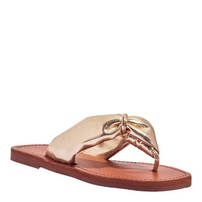 Rasteira Ecoform Crinkle Dourada
