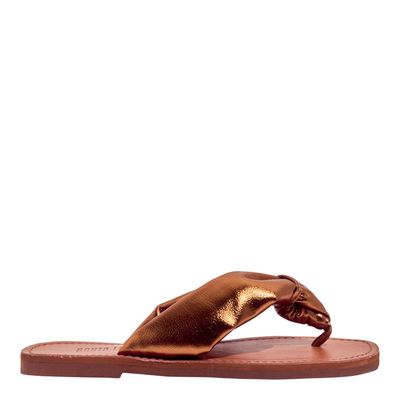 Rasteira Ecoform Crinkle Bronze