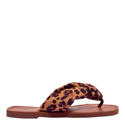 Rasteira Animal Print Leopardo