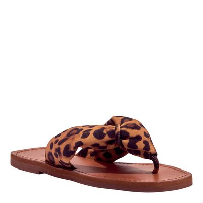 Rasteira Animal Print Leopardo
