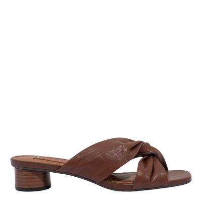 Mule Couro Nobre Soft Marrom