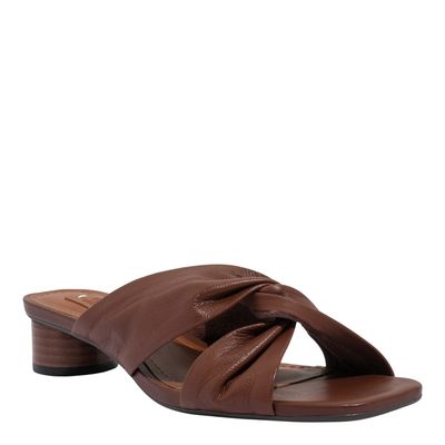 Mule Couro Nobre Soft Marrom