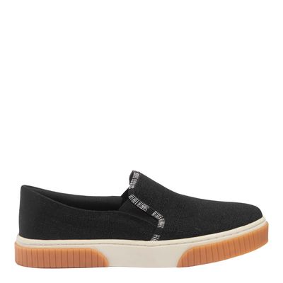 Tênis Slip On Linho Copacabana Preto
