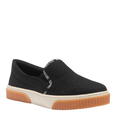Tênis Slip On Linho Copacabana Preto
