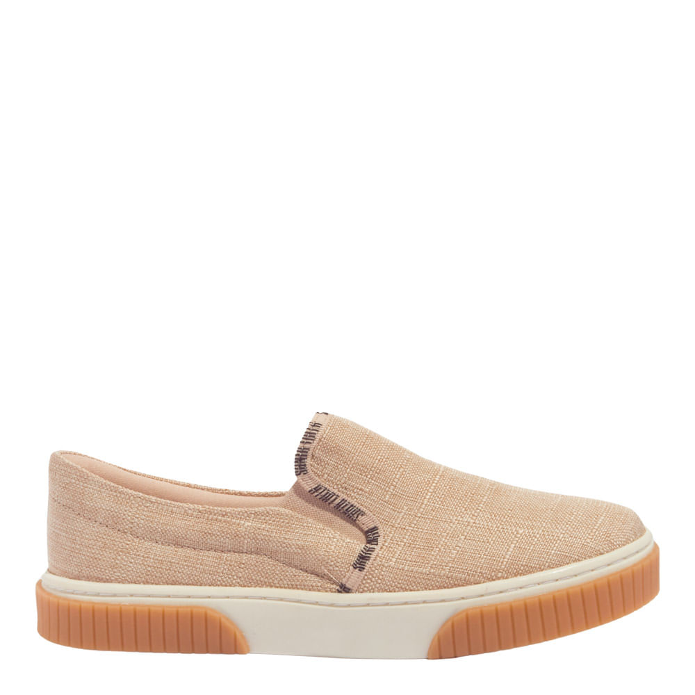 Tênis Slip On Linho Copacabana Bege - Santa Lolla