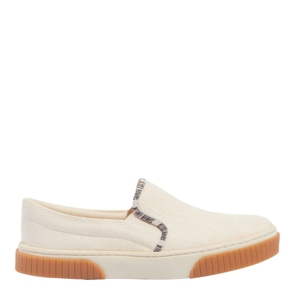 Tênis Slip On Linho Copacabana Off White - Santa Lolla