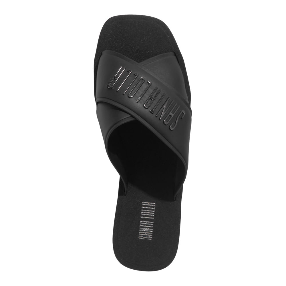 Flip Flop Trançada Borracha Preta - Santa Lolla