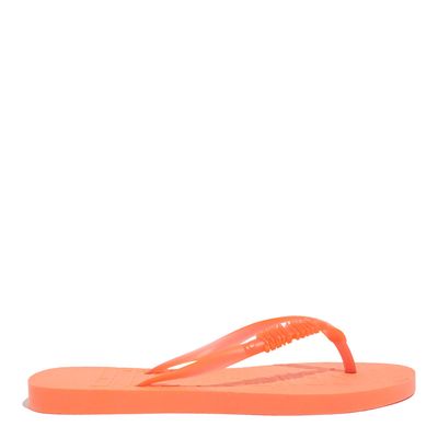 Chinelo Flip Flop Borracha Laranja Neon