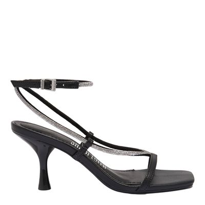 Sandália Napa Soft Bico Quadrado Preta