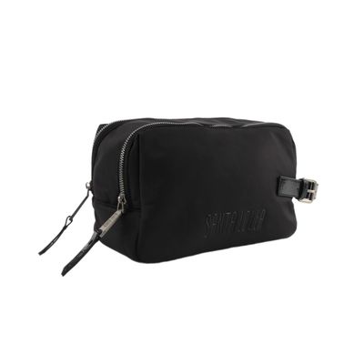 Necessaire Preta Nylon Alça De Mão