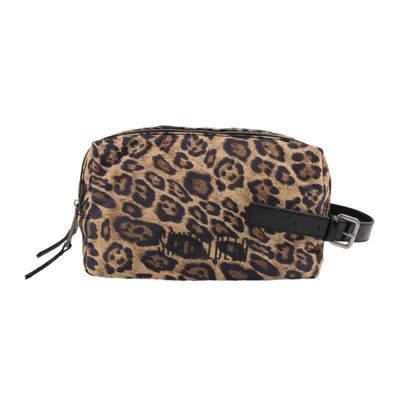 Necessaire Animal Print Nylon Alça De Mão