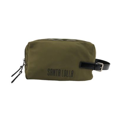 Necessaire Verde Savana Nylon Alça De Mão