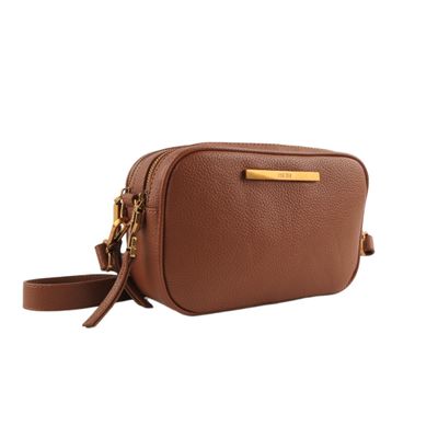 Bolsa Pequena Floater Marrom Safari Alça Transversal