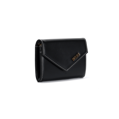 Bolsa Carteira Soft Preta Alça Transversal