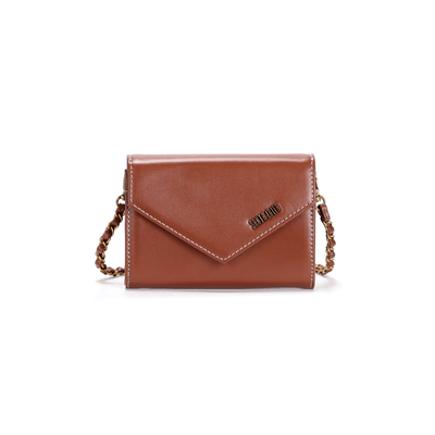 Bolsa Carteira Soft Marrom Alça Transversal