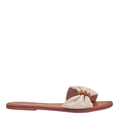 Rasteira Couro Nobre Soft Off White