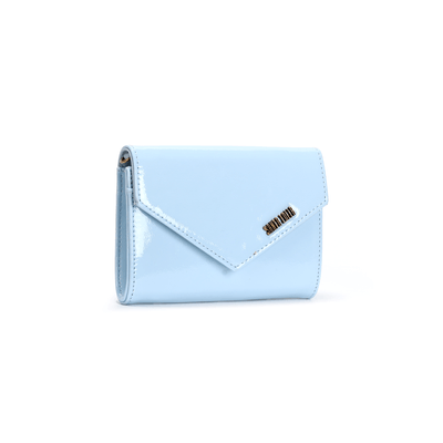 Bolsa Carteira Glossy Azul Gelatto Alça Transversal