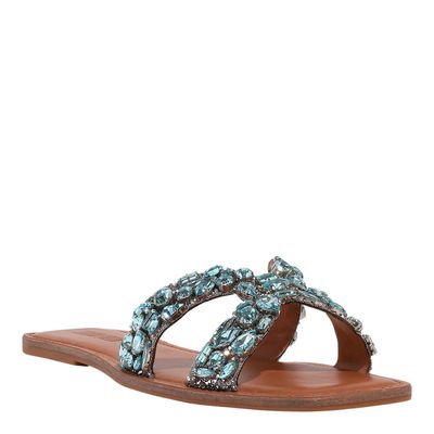 Rasteira Cristal Azul