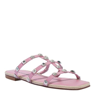 Rasteira Couro Confort Rosa