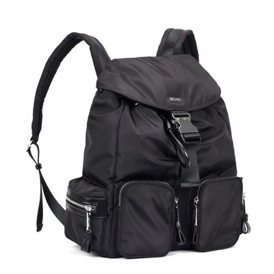 Mochila Grande Nylon Preta