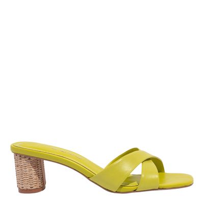 Mule Couro Nobre Soft Verde