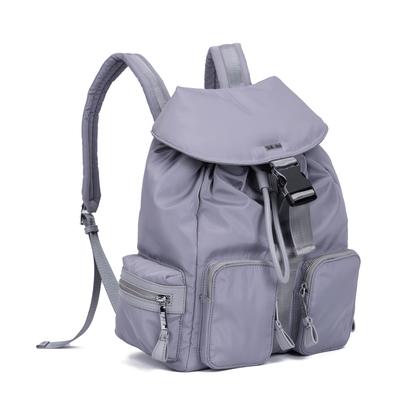 Mochila Grande Nylon Cinza