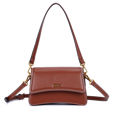 Bolsa Pequena Soft Marrom Safari Alça de Ombro