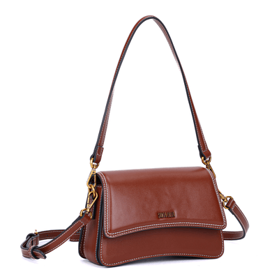 Bolsa Pequena Soft Marrom Safari Alça de Ombro