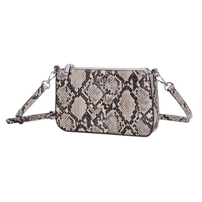 Bolsa Pequena Estampa Animal Print Cobra Alça Transversal