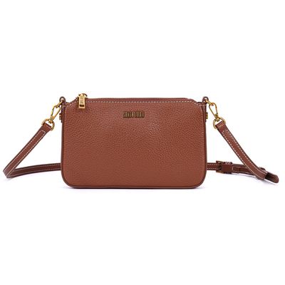 Bolsa Pequena Floter Marrom Safari Alça Transversal