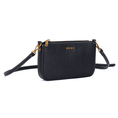 Bolsa Pequena Floter Preta Alça Transversal